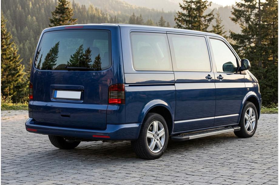 Volkswagen T5 Transporter 2003-2010 гг. Боковые пороги RedLine V1 (2 шт., алюминий) Длинная База Фото 1
