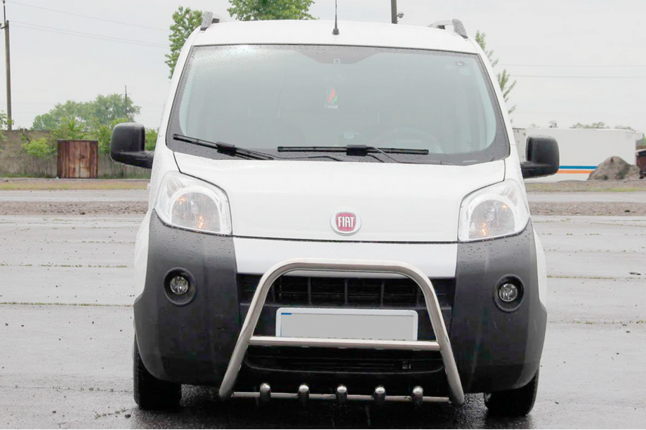 Fiat Fiorino/Qubo 2008-2024 гг. Кенгурятник WT006 (нержавейка) Image