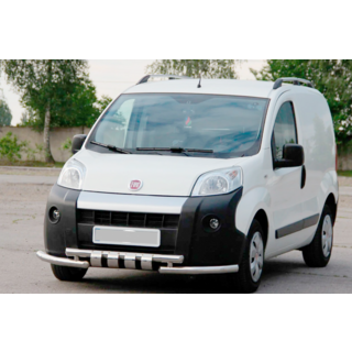 Передняя Защита Shark Нержавейка Fiat Fiorino/Qubo 2008-2024 гг. фото 3