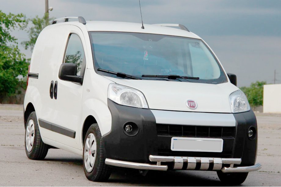 Fiat Fiorino/Qubo 2008-2024 гг. Передняя Защита Shark Нержавейка Фото 2