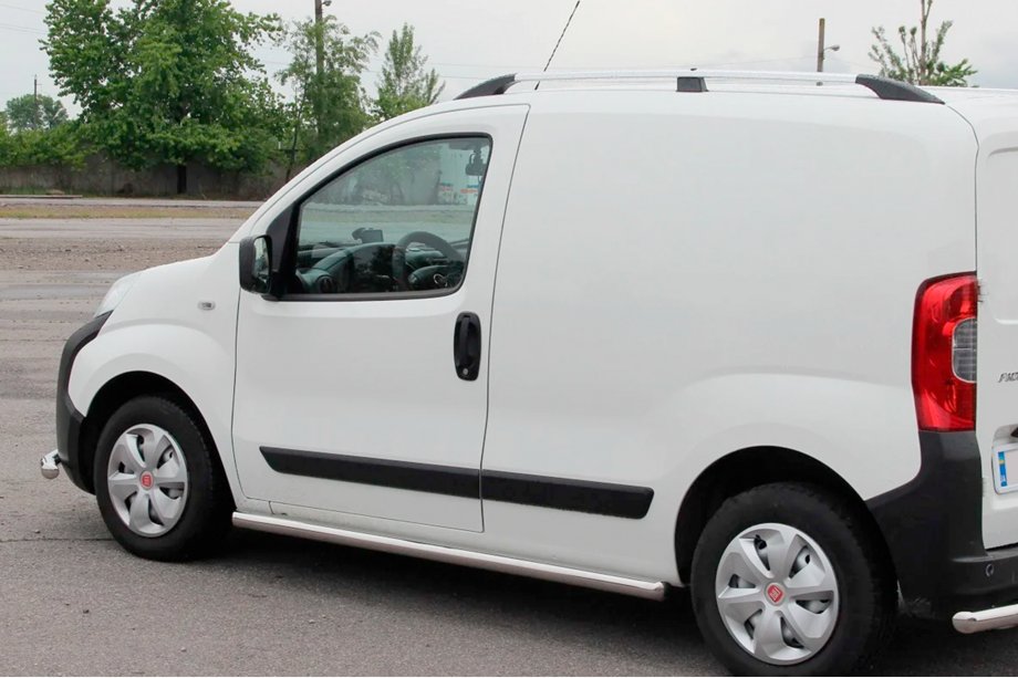 Fiat Fiorino/Qubo 2008-2024 гг. Боковые трубы Ø60 (2 шт., Нержавейка) Фото 1
