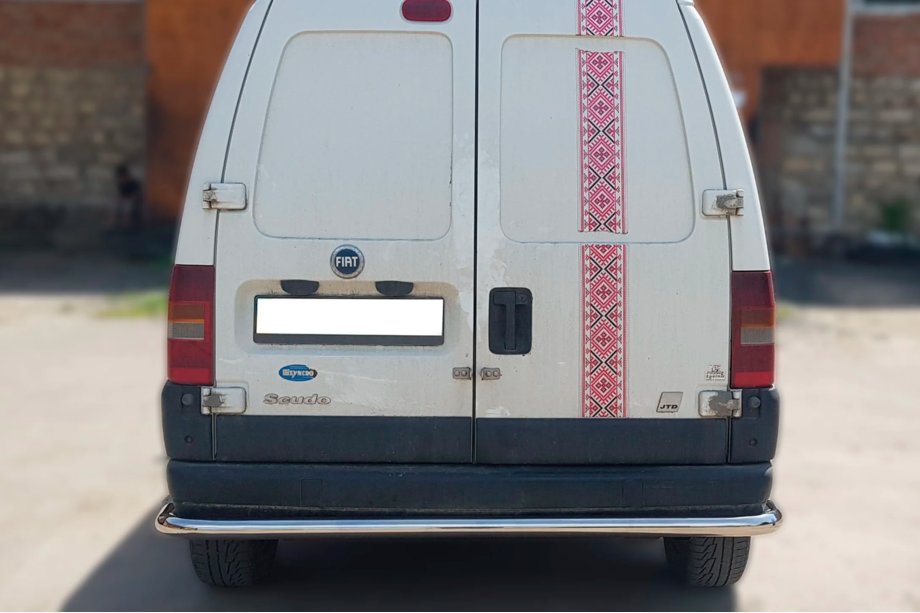 Fiat Scudo 1996-2007 гг. Задняя Защита AK005 (Нержавейка) Фото 1