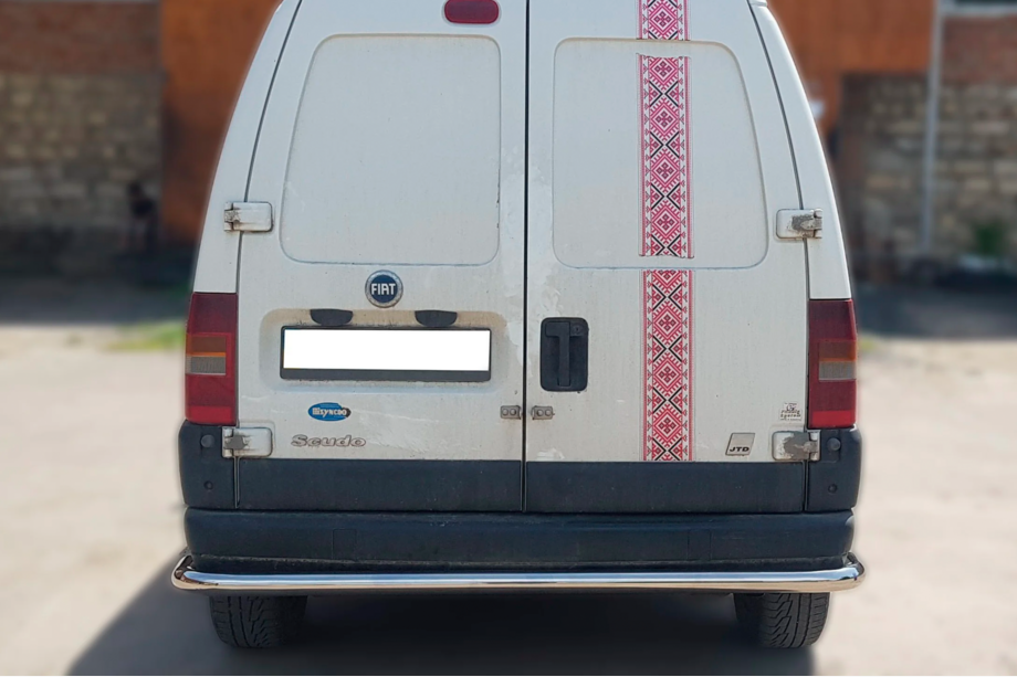 Fiat Scudo 1996-2007 гг. Задняя Защита AK005 (Нержавейка) Image
