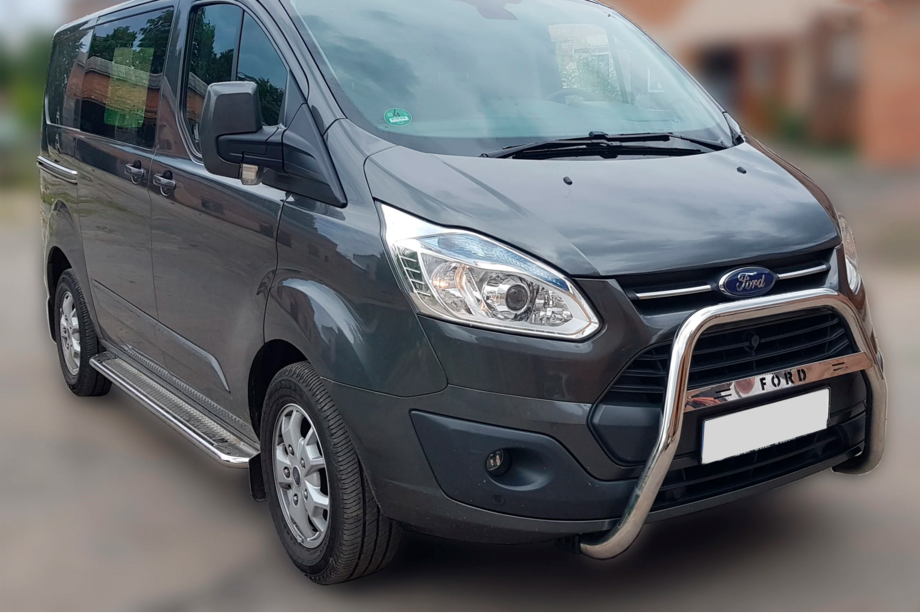 Ford Custom 2013-2022 гг. Кенгурятник WT006 F1-55 (нержавейка) Image