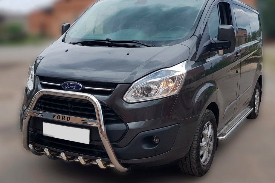 Ford Custom 2013-2022 гг. Кенгурятник WT006 F1-56 (нержавейка) Image