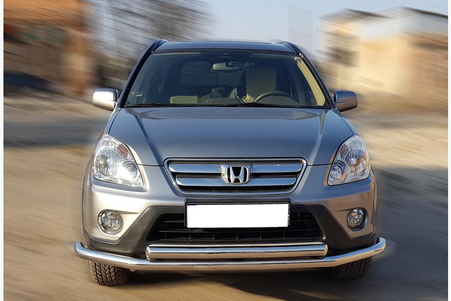 Honda CRV 2001-2006 гг. Передняя защита ST014 (нержавейка) Image