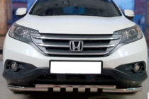 Honda CRV 2012-2016 гг. Передняя Защита Shark Нержавейка фото 1