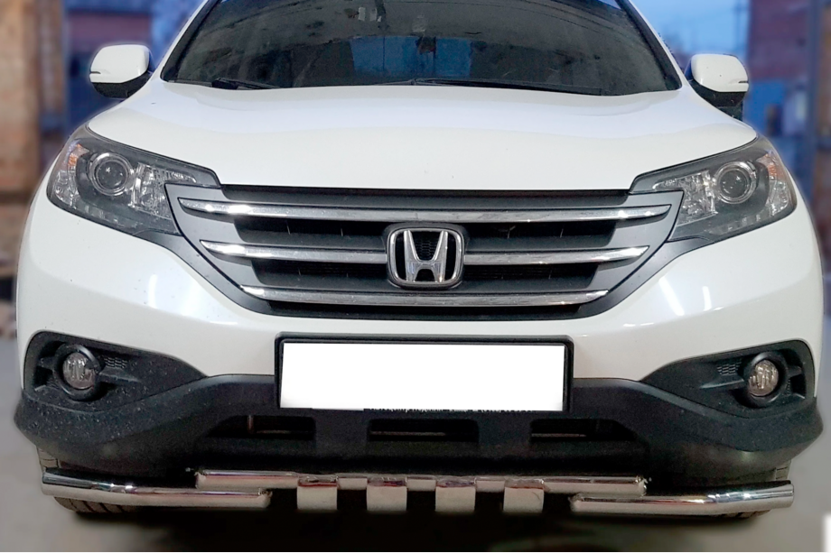 Honda CRV 2012-2016 гг. Передняя Защита Shark Нержавейка Image