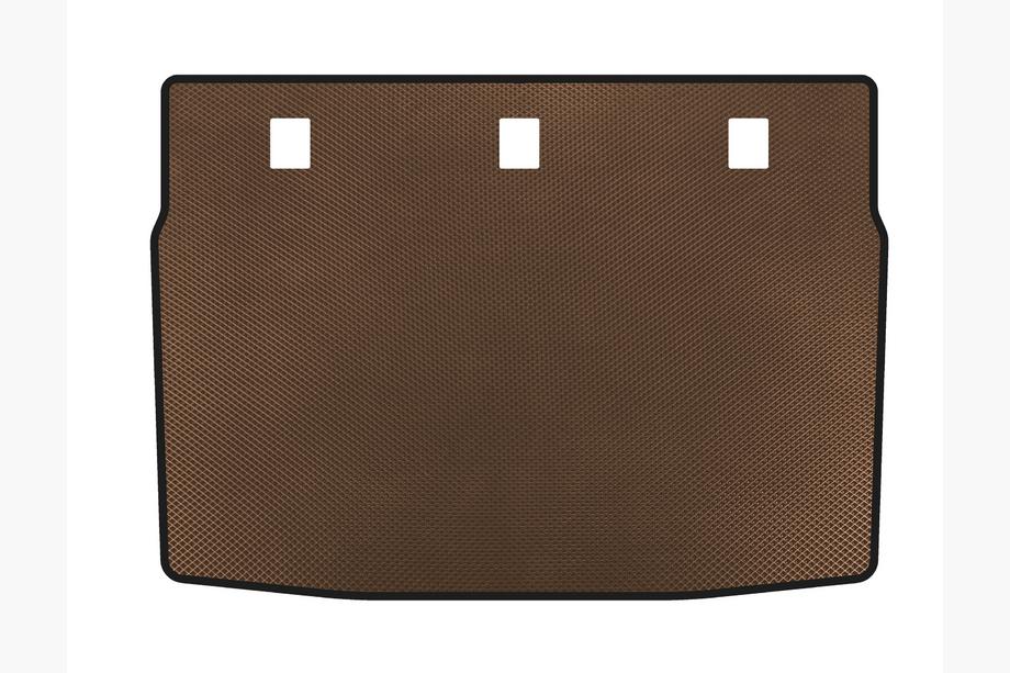 Kia Forte 2008-2024 гг. Коврик в багажник EVA (2008-2012, Коричневый) Image