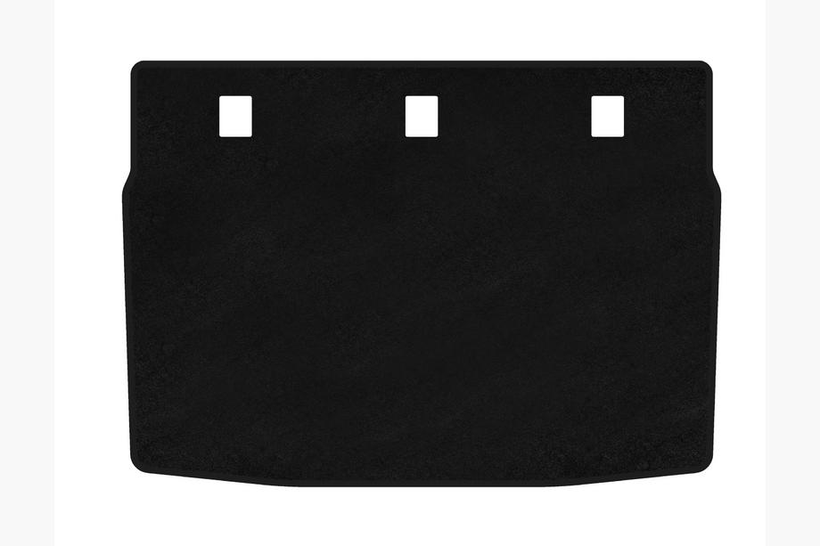 Kia Forte 2008-2024 гг. Коврик багажника текстильный Premium (2008-2012, Черный) Image