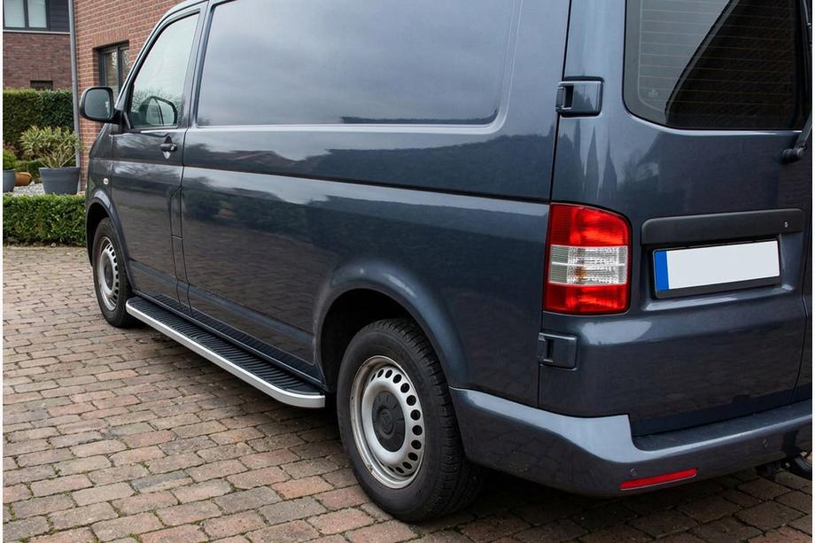 Volkswagen T5 Multivan 2003–2010 гг. Боковые Подножки Tayga (2 шт., Алюминий) Фото 1