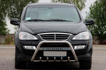 SsangYong Action 2005-2018 гг. Кенгурятник WT004 Нержавейка фото 1