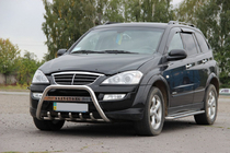 SsangYong Action 2005-2018 гг. Кенгурятник WT004 Нержавейка фото 3
