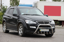 SsangYong Action 2005-2018 гг. Кенгурятник WT004 Нержавейка фото 2