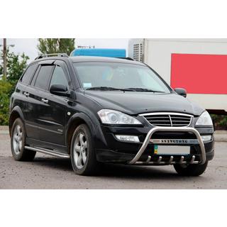 Кенгурятник WT004 Нержавейка SsangYong Action 2005-2018 гг. фото 3