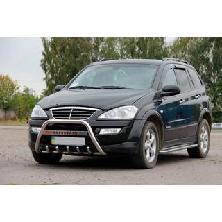 Кенгурятник WT004 Нержавейка SsangYong Action 2005-2018 гг. фото 2