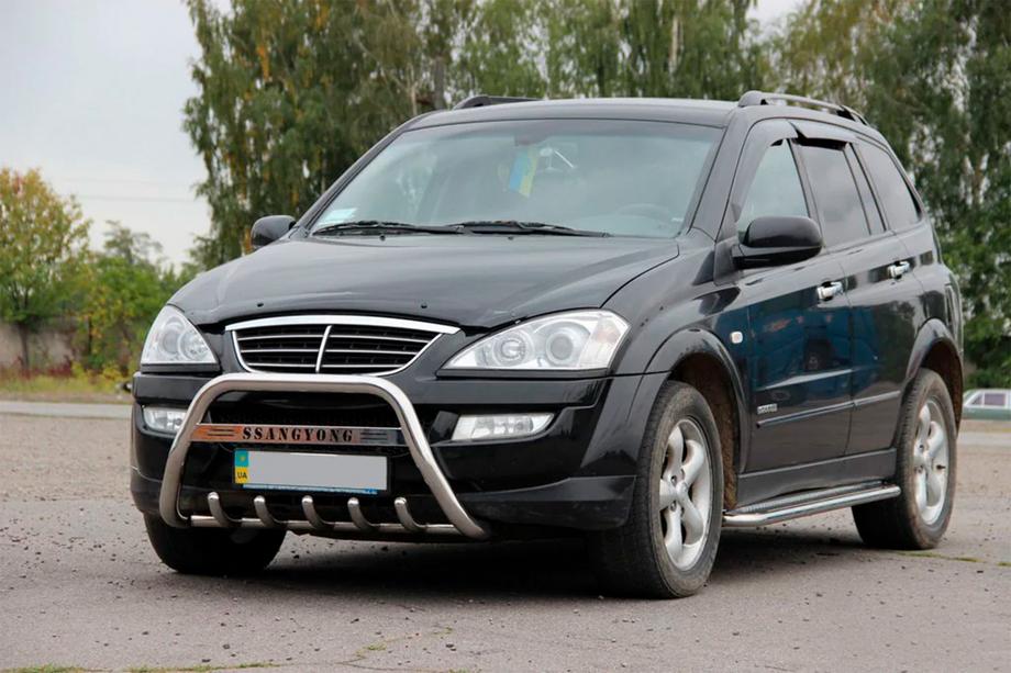 SsangYong Action 2005-2018 гг. Кенгурятник WT004 Нержавейка Фото 2