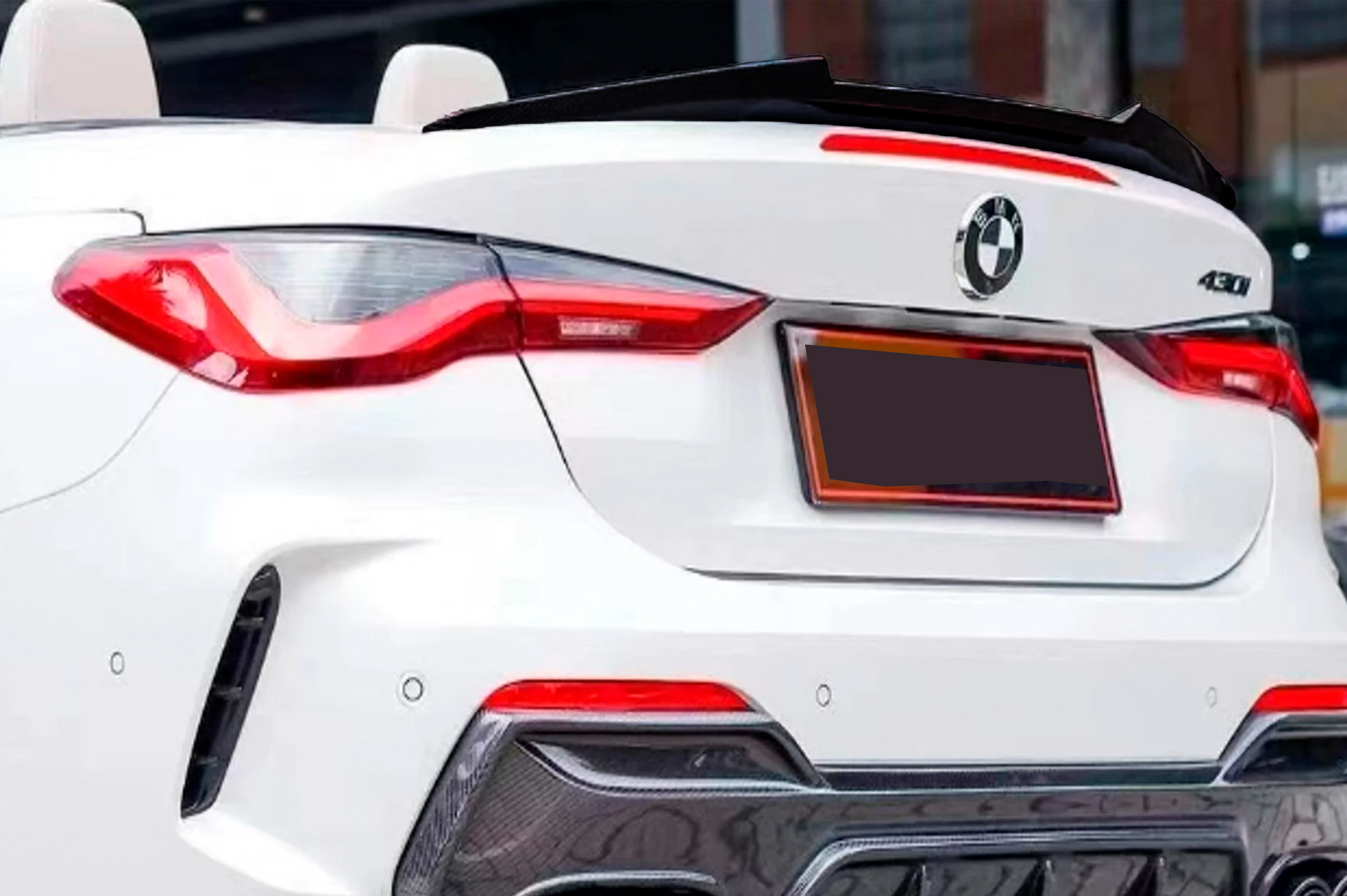 Спойлер M4-Style (для G23, чорний глянець) для BMW 4 серія G22/23/26 2020- рр - фото 1