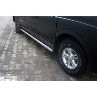 Боковые трубы (2 шт., нержавейка) SsangYong Action 2005-2018 гг. фото 1