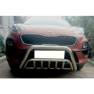 Передняя Дуга WT002 (Нержавейка) Kia Sportage 2015-2021 гг. фото 2