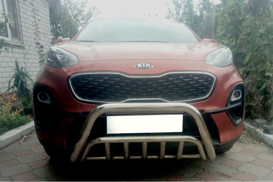 Kia Sportage 2015-2021 гг. Передняя Дуга WT002 (Нержавейка) Image