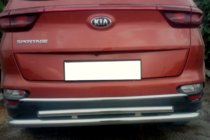 Kia Sportage 2015-2021 гг. Задняя защита AK002-2 (нерж. сталь) фото 2