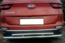 Kia Sportage 2015-2021 гг. Задняя защита AK002-2 (нерж. сталь) фото 2