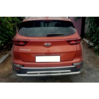 Задняя защита AK002-2 (нерж. сталь) Kia Sportage 2015-2021 гг. фото 1