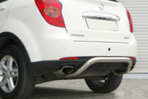 SsangYong Action 2005-2018 гг. Задняя защита AK006 (нержавейка) фото 2