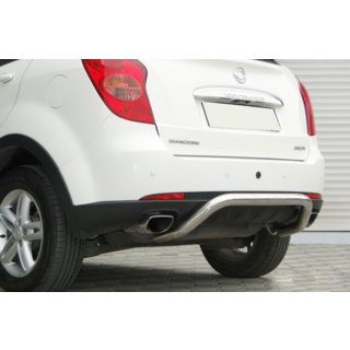 Задняя защита AK006 (нержавейка) SsangYong Action 2005-2018 гг. фото 2