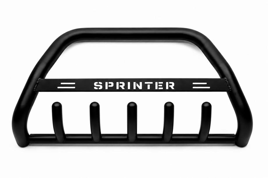 Mercedes Sprinter W901/902/903/904/905 1995–2006 гг. Кенгурятник Black WT004 (нержавейка) Фото 1