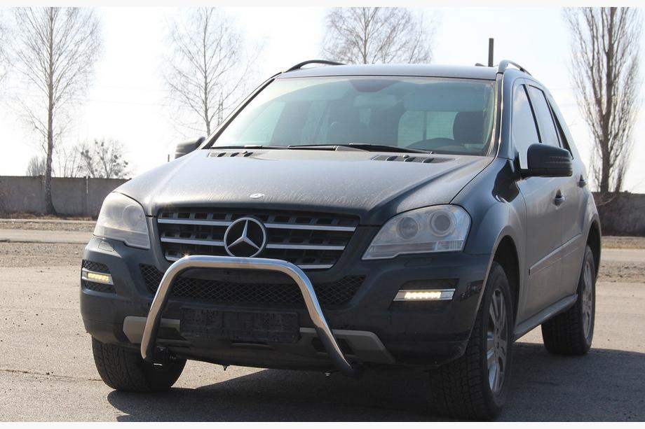 Mercedes ML W164 2005-2011 гг. Передняя защита WT006 (нержавейка) Фото 2