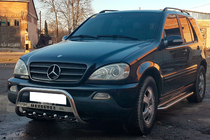 Mercedes ML W163 1997-2005 гг. Кенгурятник WT004 (нержавейка) фото 2