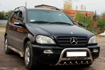 Mercedes ML W163 1997-2005 гг. Кенгурятник WT004 (нержавейка) фото 3