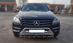 Mercedes GLE/ML сlass W166 2011-2018 гг. Кенгурятник WT003 (нержавейка) фото 1