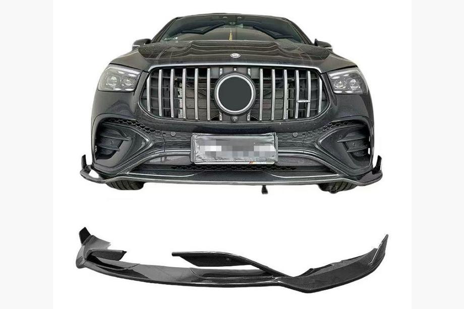 Mercedes GLE W167 2018- гг. Передний бампер Лип-спойлер (для GLE53/AMG-Line 2023+, Карбон) Image