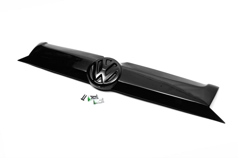 Volkswagen T5 2010-2015 гг. Зимняя накладка на верхнюю решетку радиатора Матовый Фото 7