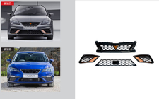 Seat Leon 2013-2020 гг. Комплект решеток Cupra R (Для 2017-2020 FR) фото 1