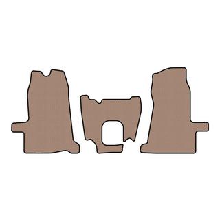 Резиновые коврики Carsuit (2000-2006, 1+1, механика, бежевые) Ford Transit 2000–2014 гг. фото 1