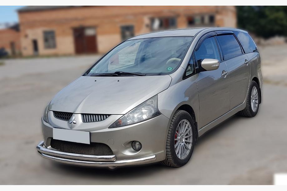 Mitsubishi Grandis 2003-2011 гг. Передняя защита ST014 (нержавейка) Фото 2