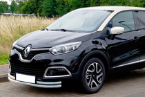 Renault Captur 2013-2019 гг. Передняя защита ST085 Нержавейка фото 1