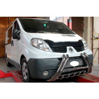 Передняя защита F1-01 (нержавейка) Opel Vivaro 2001–2015 гг. фото 3