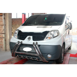 Передняя защита F1-01 (нержавейка) Nissan Primastar 2002-2014 гг. фото 2