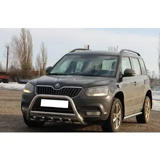 Кенгурятник WT003 (нержавейка) Skoda Yeti 2009-2017 гг. фото 3