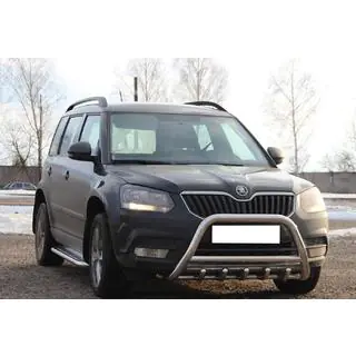 Кенгурятник WT003 (нержавейка) Skoda Yeti 2009-2017 гг. фото 4