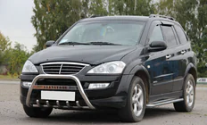 SsangYong Kyron 2005-2014 гг. Кенгурятник WT004 Нержавейка фото 3