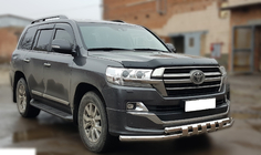 Toyota Land Cruiser 200 2007-2021 гг. Передняя дуга ST015 (2015+, нерж. сталь) фото 2