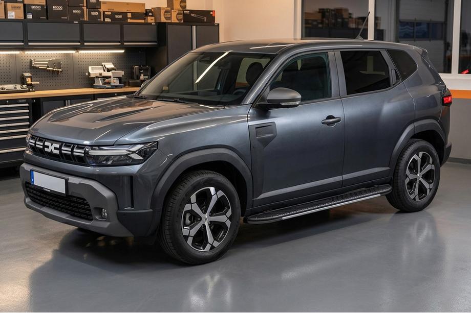 Dacia Duster 2024- гг. Боковые Подножки Bosphore Grey (2 шт., Алюминий) Image
