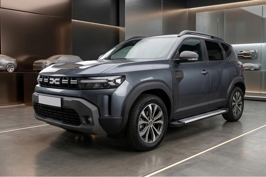 Dacia Duster 2024- гг. Боковые Подножки Line (2 шт., Алюминий) Image