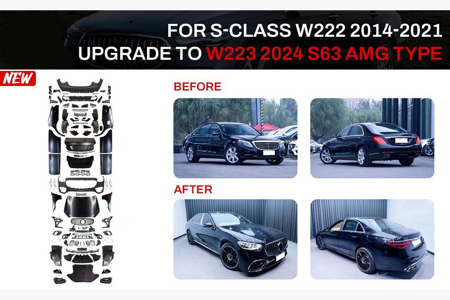 Комплект рестайлинга в W223 S63 AMG (с дверными ручками и вставками) Image Комплект рестайлинга в W223 S63 AMG (с дверными ручками и вставками) Image